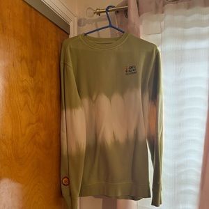 Green Tie Die Vans Sweater